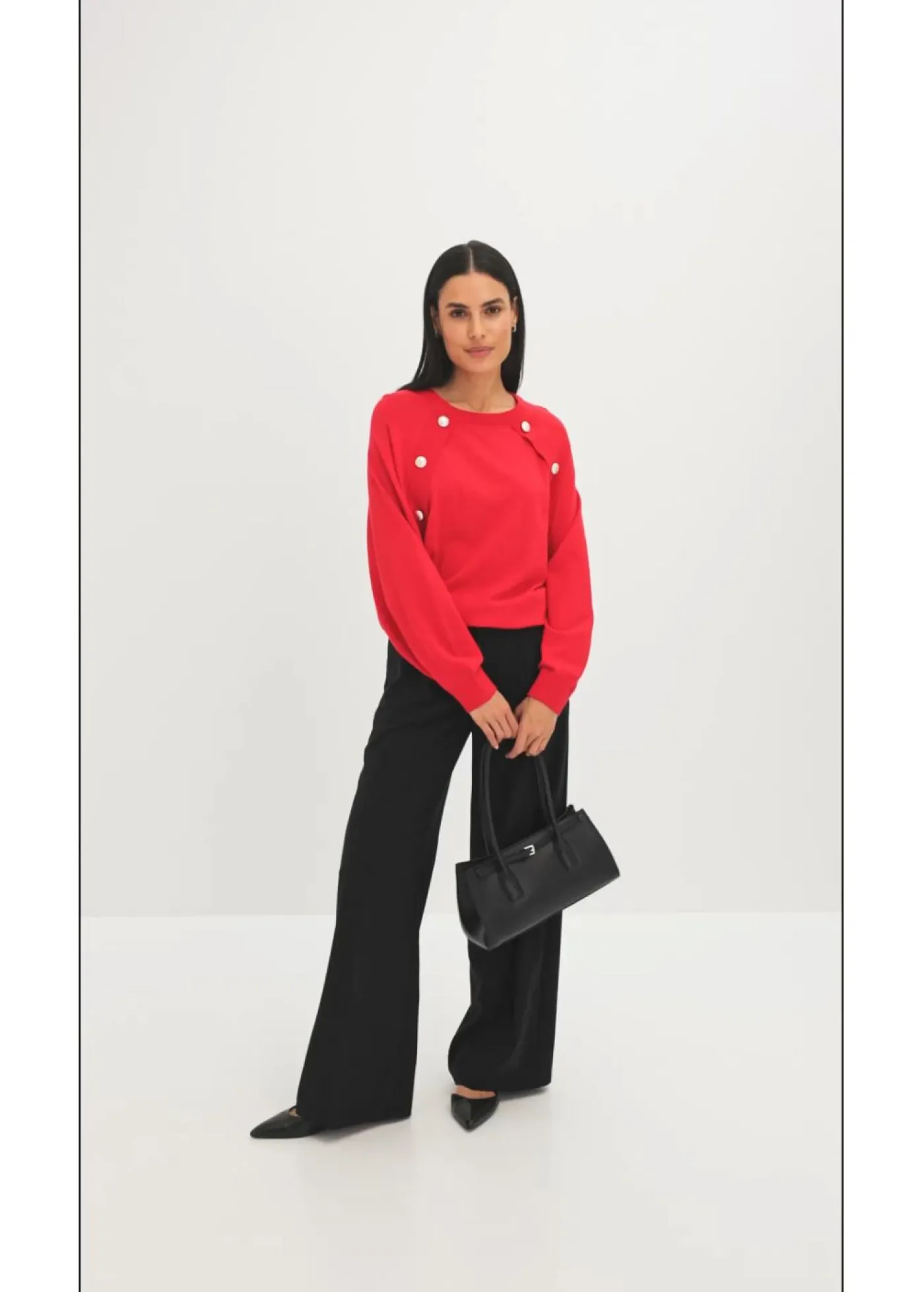 bonprix bonprix Jerséis|Ropa De Punto>Jersey de punto fino de mezcla de viscosa fluida Rojo salsa