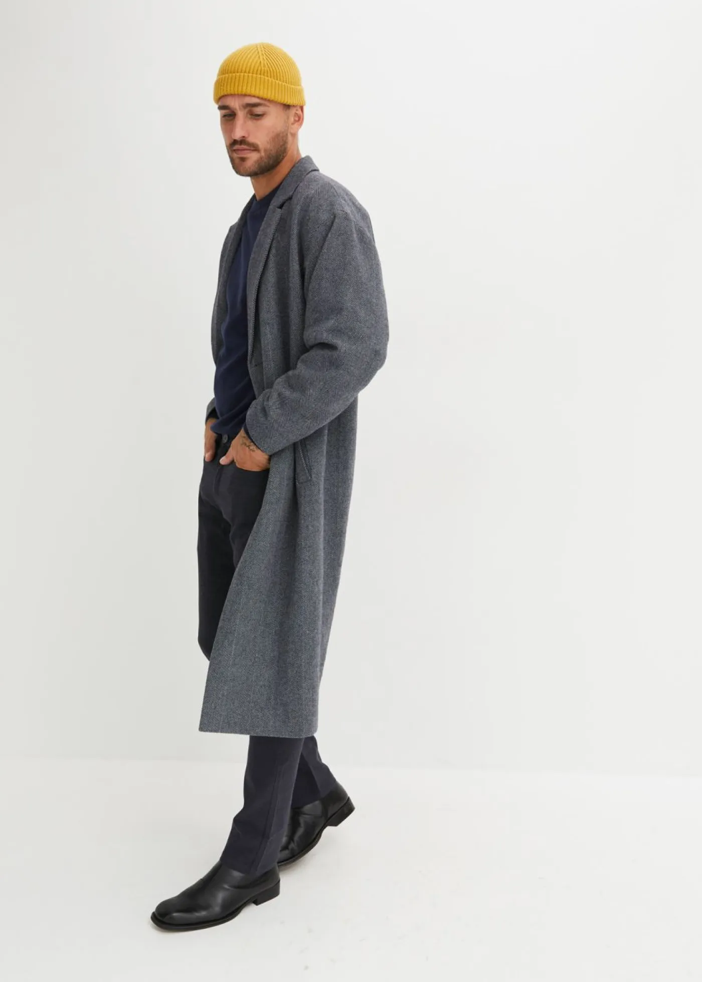 bonprix bonprix Básicos En Rebajas|Jerséis Y Cárdigans>Jersey de punto fino de suave mezcla de algodón Azul marino