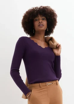 Mujer bonprix bonprix Jersey de punto fino de una suave mezcla de viscosa