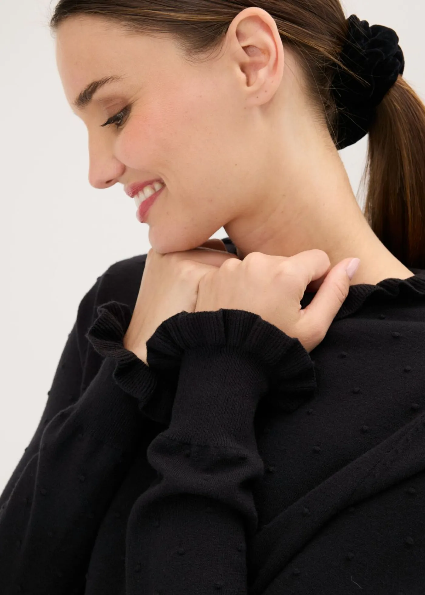 bonprix bonprix Jerséis|Ropa De Punto>Jersey de punto fino en mezcla de viscosa Negro