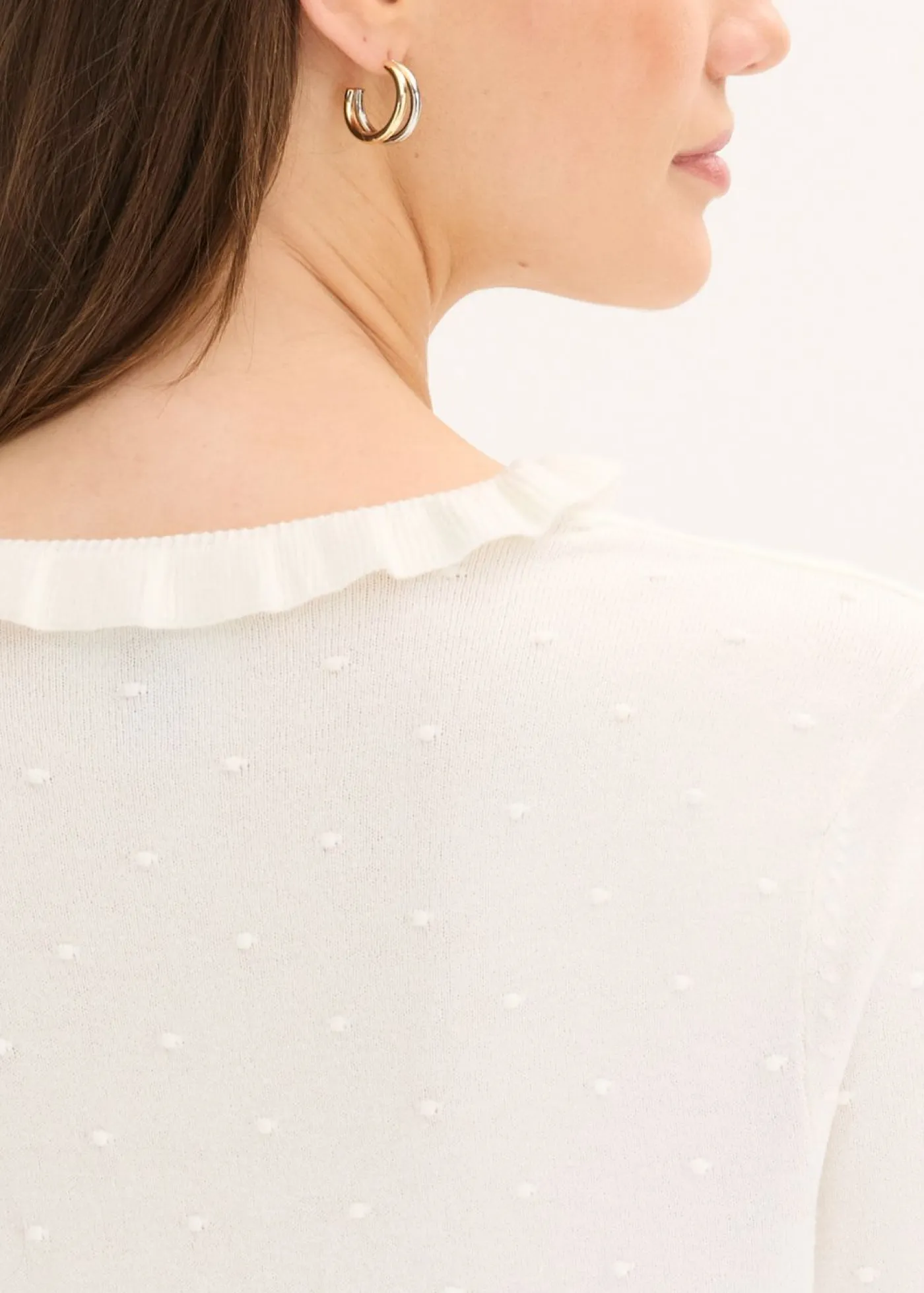 bonprix bonprix Jerséis|Ropa De Punto>Jersey de punto fino en mezcla de viscosa Blanco lana