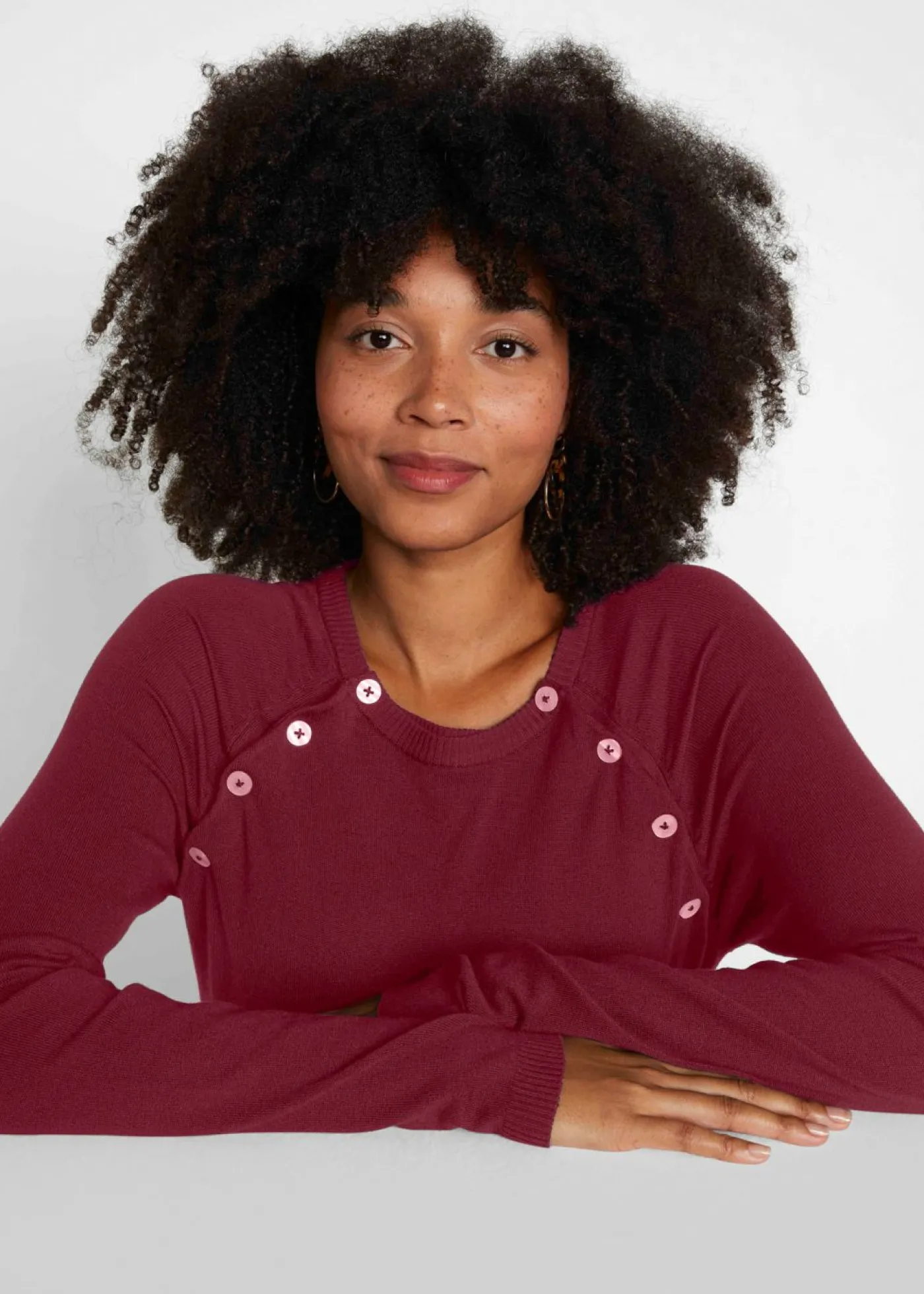 Mujer bonprix bonprix Jersey de punto fino para premamá y lactancia 2 en 1