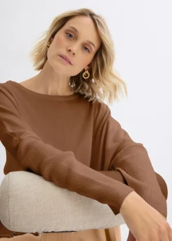 Mujer bonprix bonprix Jersey de punto fino tipo poncho