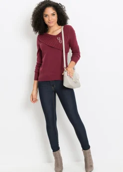 Mujer bonprix bonprix Jersey de punto fino y mezcla de algodón