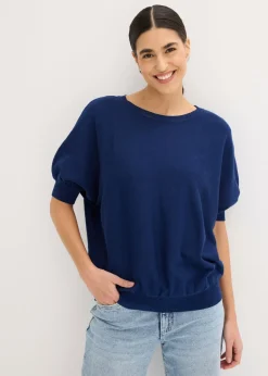 Mujer bonprix bonprix Jersey de punto fino y mezcla de algodón