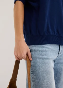 Mujer bonprix bonprix Jersey de punto fino y mezcla de algodón