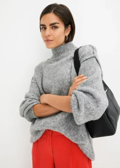 bonprix bonprix Jerséis|Ropa De Punto>Jersey de punto grueso Gris jaspeado