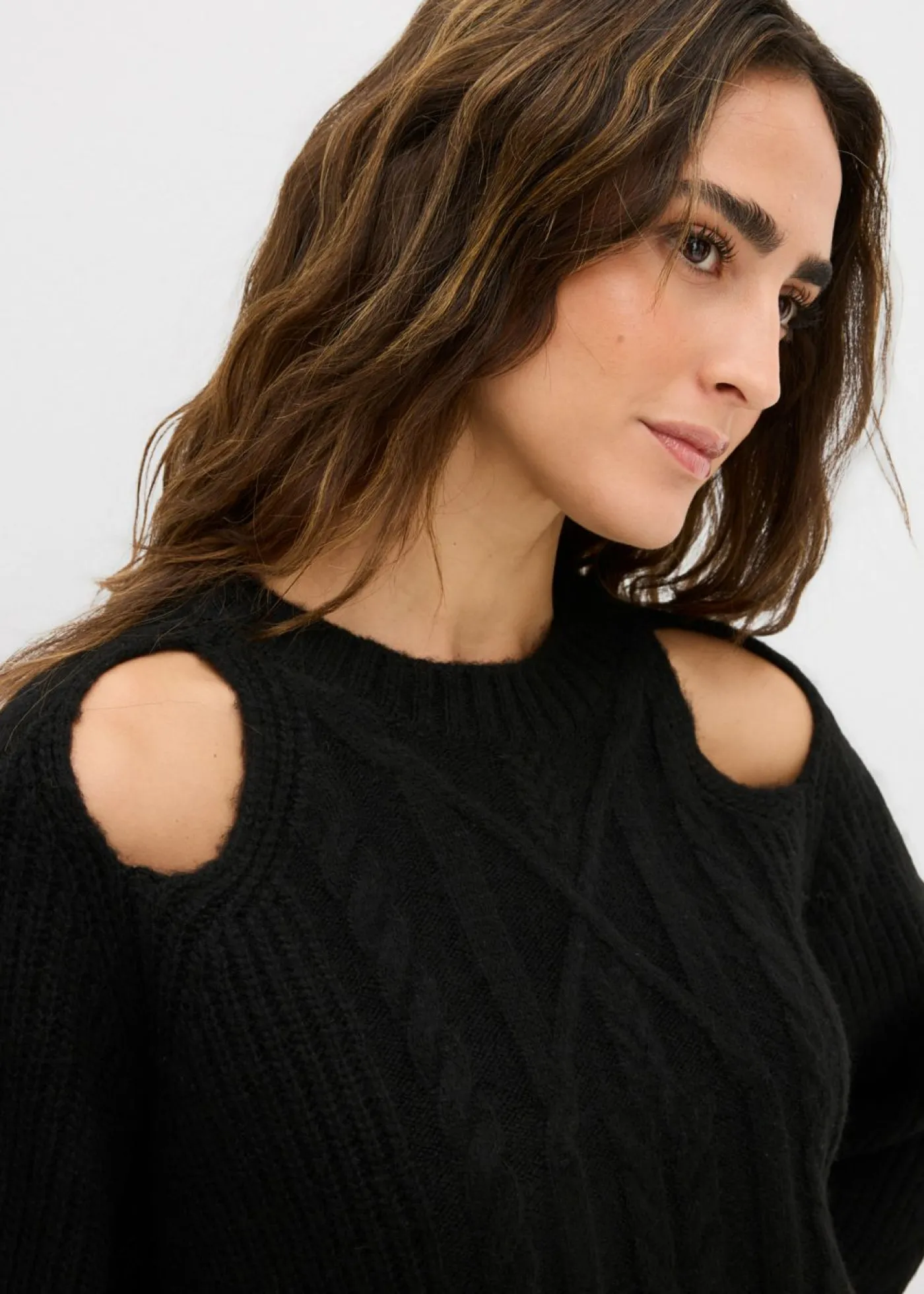 Mujer bonprix bonprix Jersey de punto grueso con patrón trenzado