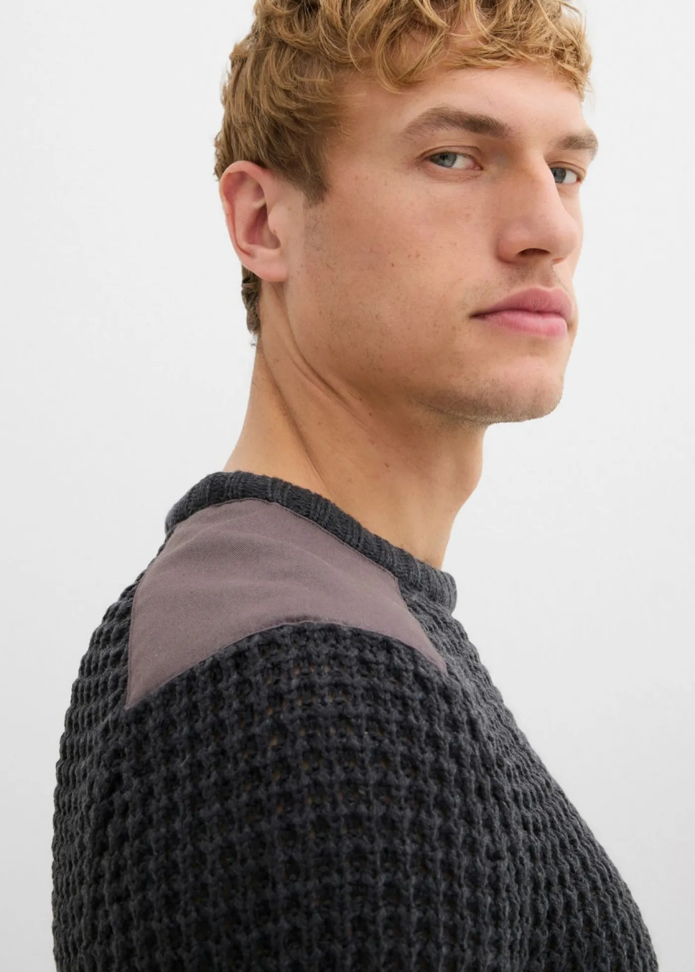 Hombre bonprix bonprix Jersey de punto grueso con bolsillo de solapa