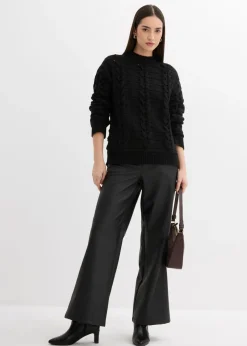 Mujer bonprix bonprix Jersey de punto grueso con patrón trenzado