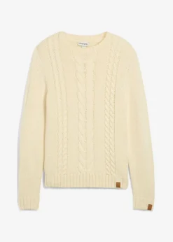 bonprix bonprix Jerséis Y Cárdigans>Jersey de punto grueso con patrón trenzado Crudo