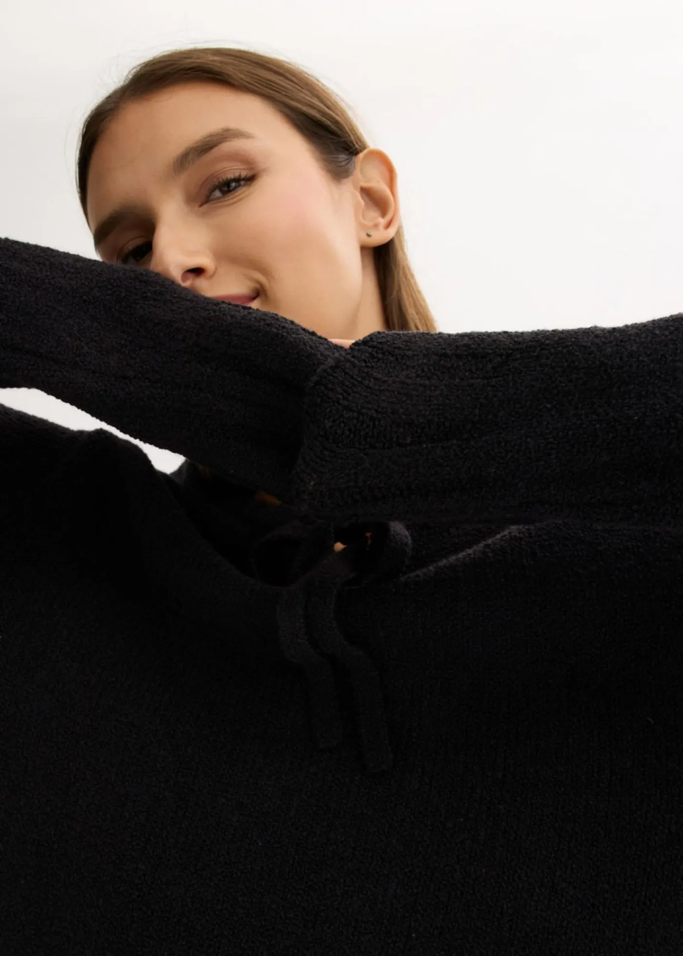 Mujer bonprix bonprix Jersey de punto grueso con cordón