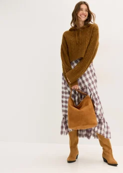 Mujer bonprix bonprix Jersey de punto grueso con capucha