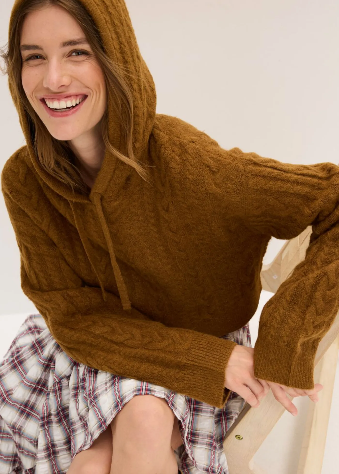 Mujer bonprix bonprix Jersey de punto grueso con capucha