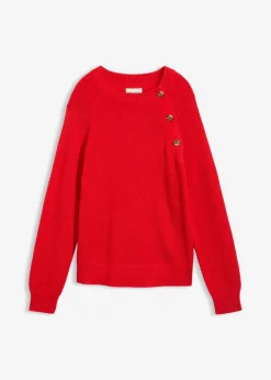 Mujer bonprix bonprix Jersey de punto grueso con botonera