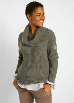 Mujer bonprix bonprix Jersey de punto grueso con cuello ancho