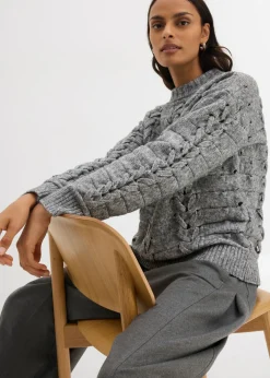 Mujer bonprix bonprix Jersey de punto grueso con patrón trenzado