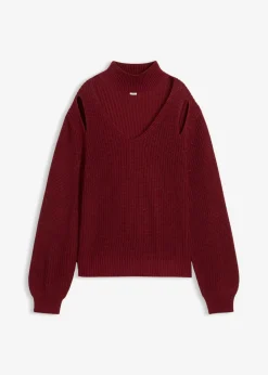 Mujer bonprix bonprix Jersey de punto grueso con aberturas