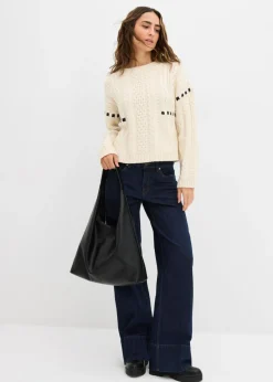 Mujer bonprix bonprix Jersey de punto grueso con patrón trenzado