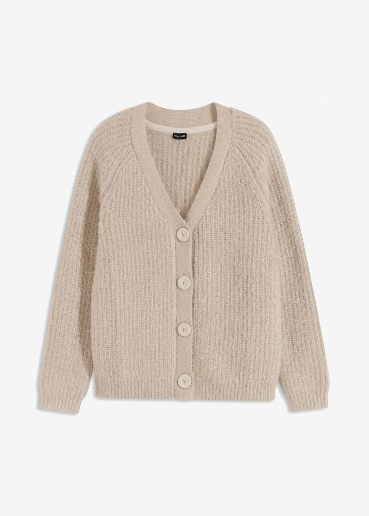 Mujer bonprix bonprix Jersey de punto grueso de canalé con efecto brillante