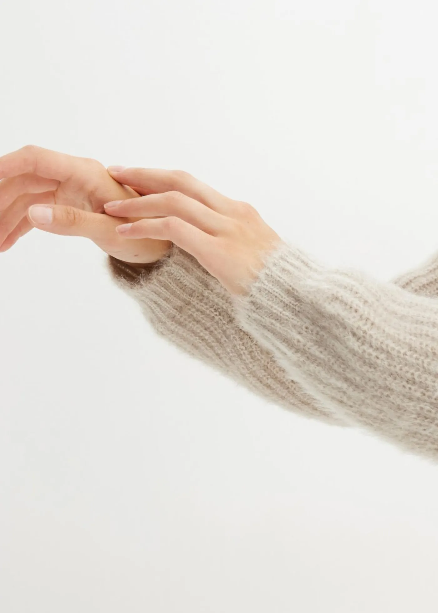 Mujer bonprix bonprix Jersey de punto grueso de canalé con efecto brillante