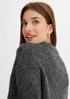 Mujer bonprix bonprix Jersey de punto grueso de mezcla de lana suave