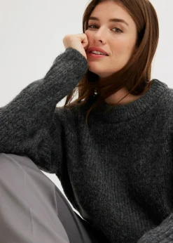 Mujer bonprix bonprix Jersey de punto grueso de mezcla de lana suave