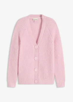 Mujer bonprix bonprix Jersey de punto grueso de canalé con efecto brillante