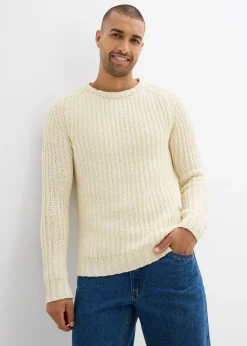 Hombre bonprix bonprix Jersey de punto grueso en suave mezcla de algodón