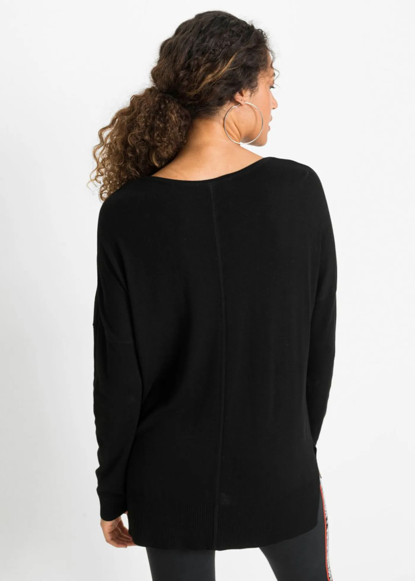 bonprix bonprix Jerséis|Ropa De Punto>Jersey de punto oversize en mezcla de viscosa Negro