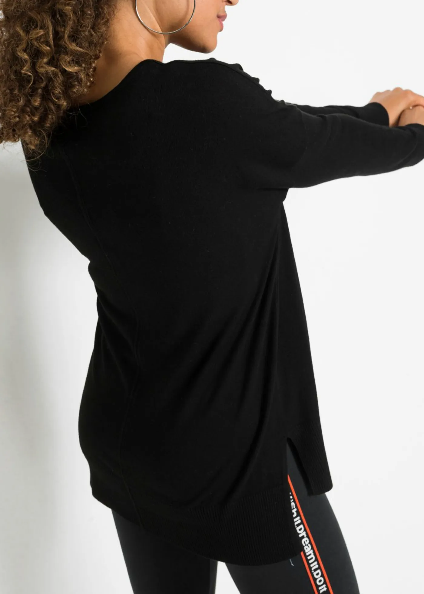 bonprix bonprix Jerséis|Ropa De Punto>Jersey de punto oversize en mezcla de viscosa Negro