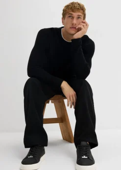 Hombre bonprix bonprix Jersey estructurado con aspecto 2 en 1, confeccionado en mezcla de algodón