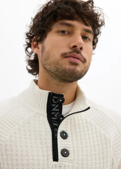 Hombre bonprix bonprix Jersey estructurado de algodón reciclado con cuello alto