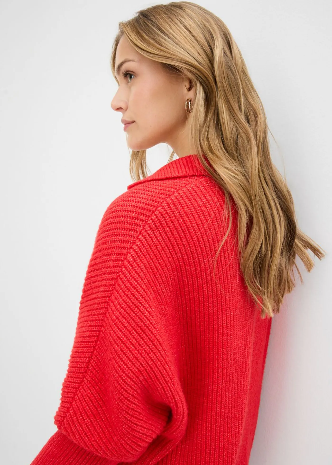 bonprix bonprix Jerséis|Ropa De Punto>Jersey holgado con cuello tipo polo fresa