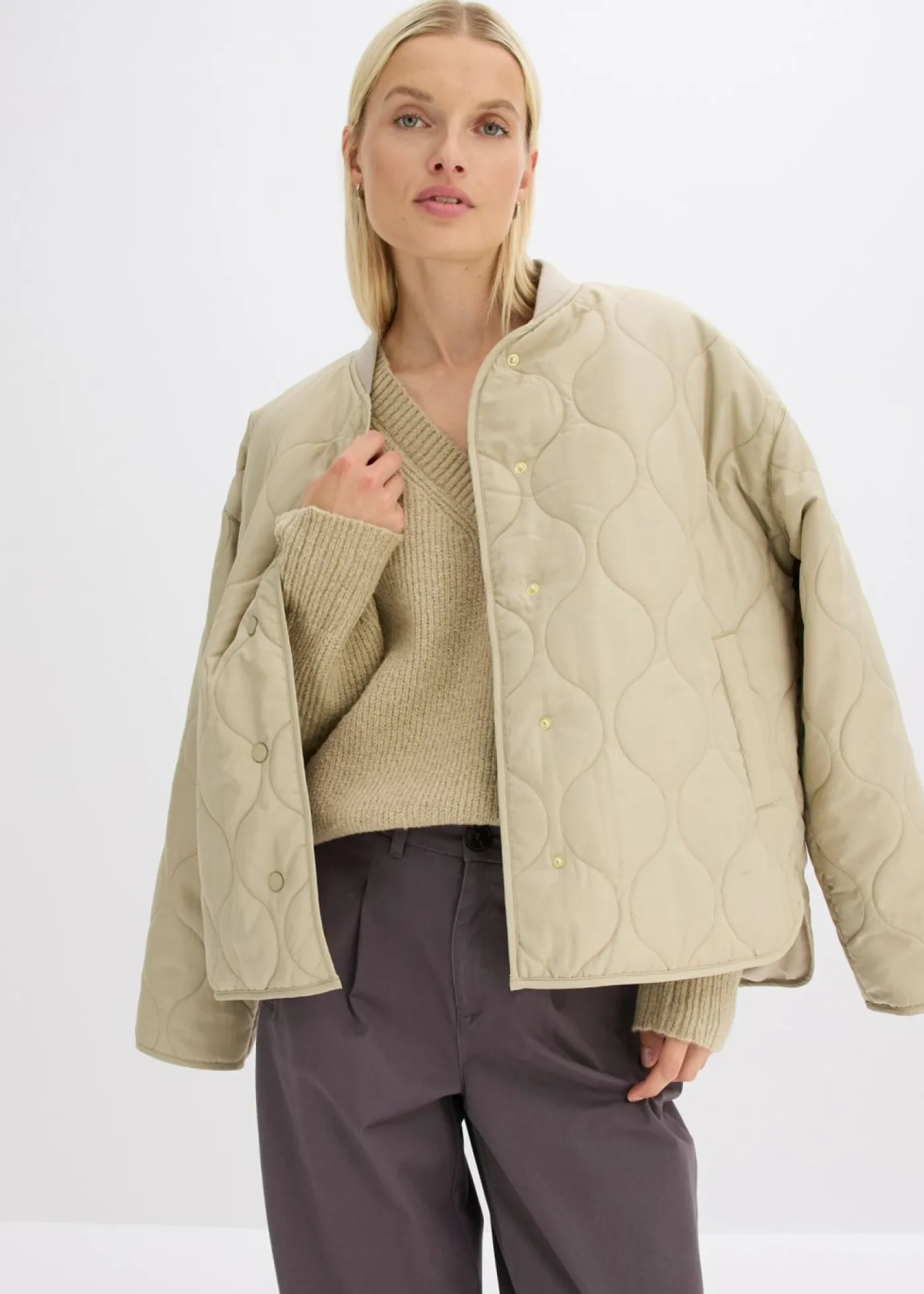 Mujer bonprix bonprix Jersey holgado con escote en V