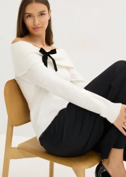 Mujer bonprix bonprix Jersey holgado con escote bañera