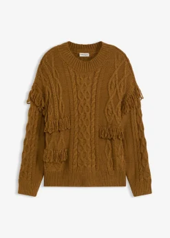 Mujer bonprix bonprix Jersey holgado con flecos