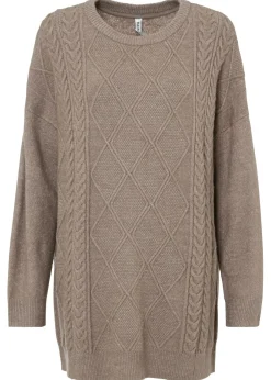 Mujer bonprix bonprix Jersey holgado con patrón trenzado