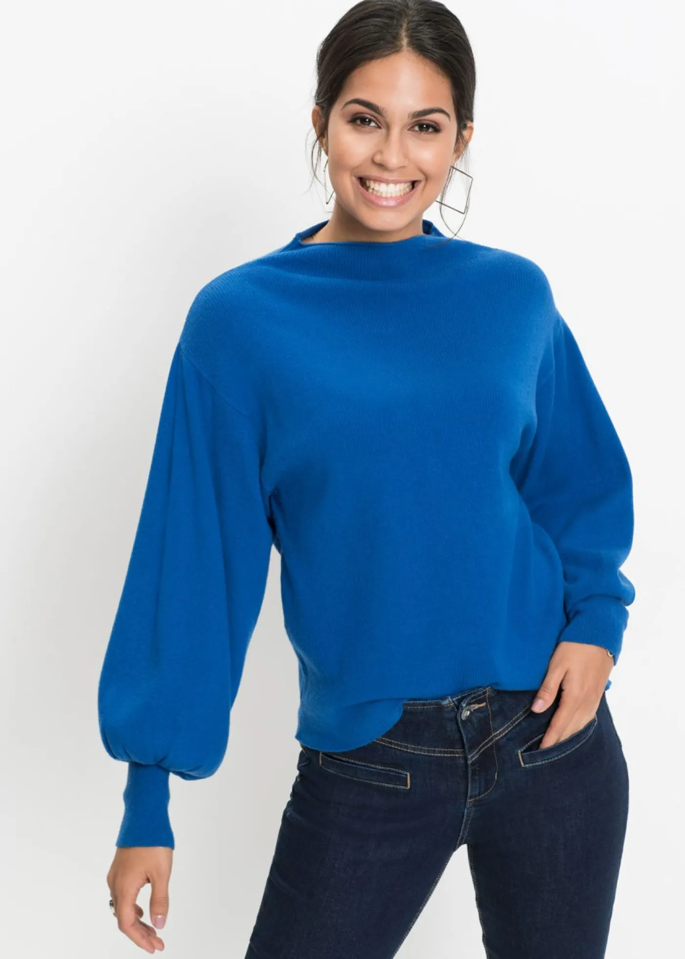 Mujer bonprix BODYFLIRT Jersey holgado de mezcla de viscosa