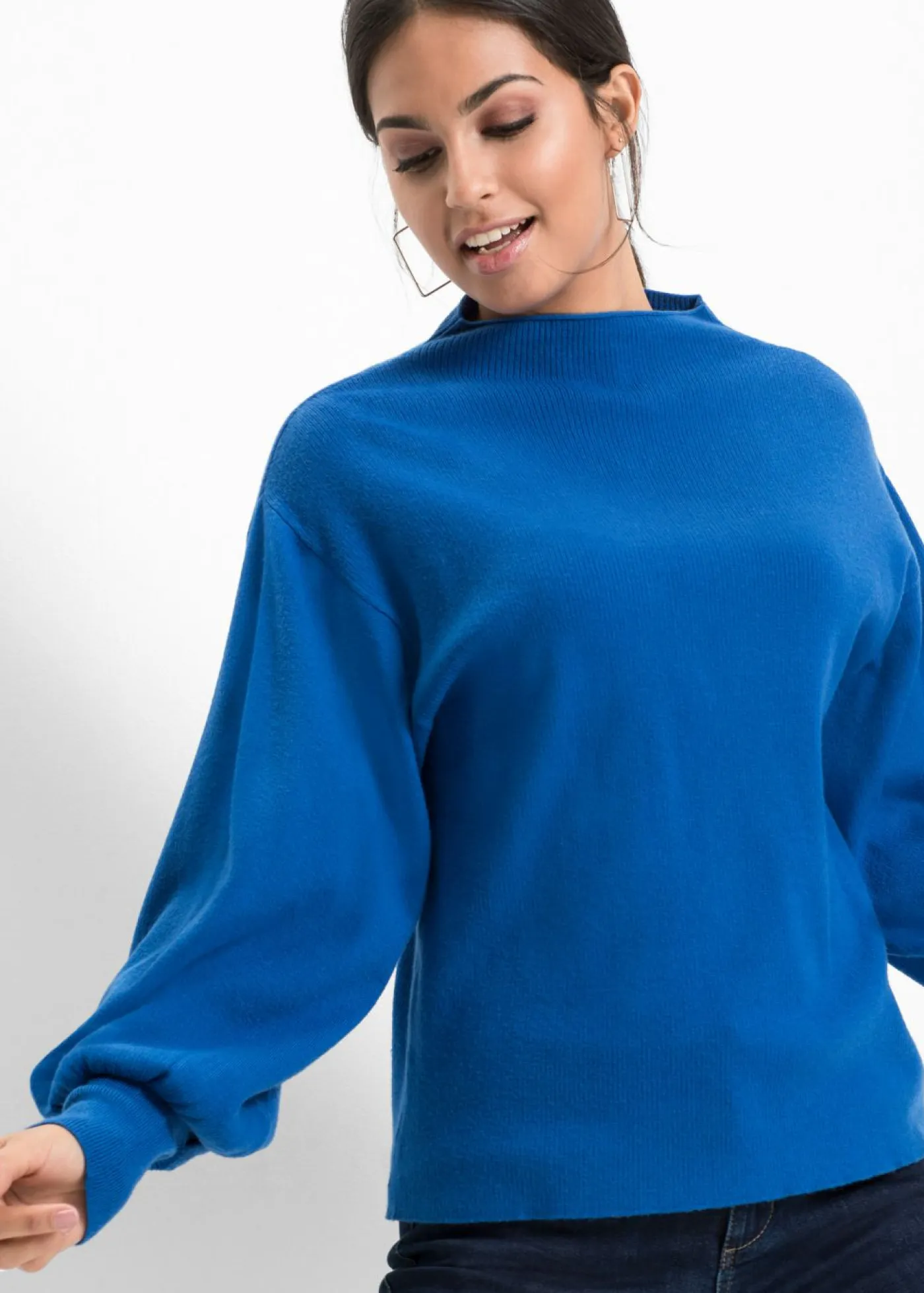 Mujer bonprix BODYFLIRT Jersey holgado de mezcla de viscosa