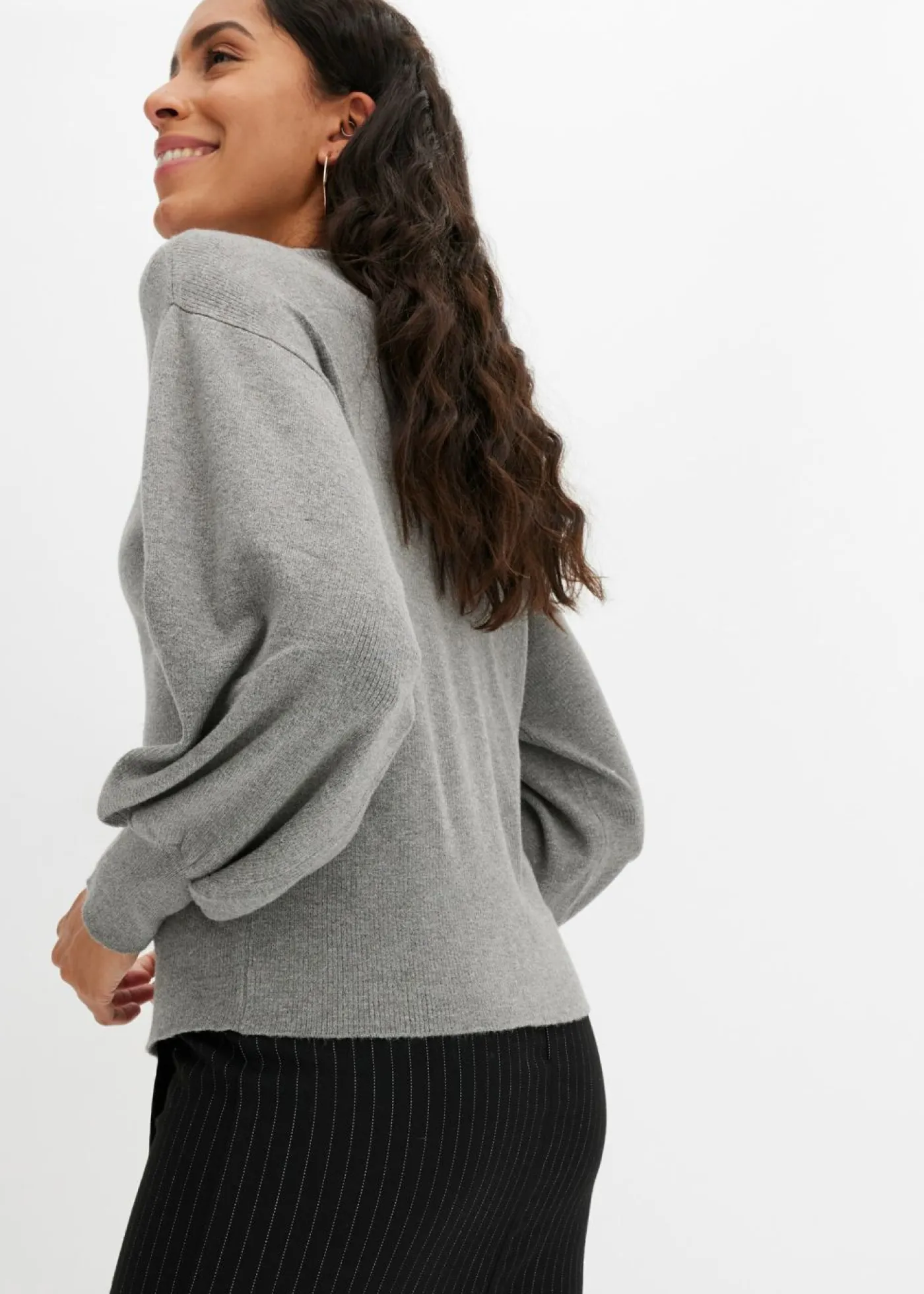 Mujer bonprix BODYFLIRT Jersey holgado de mezcla de viscosa