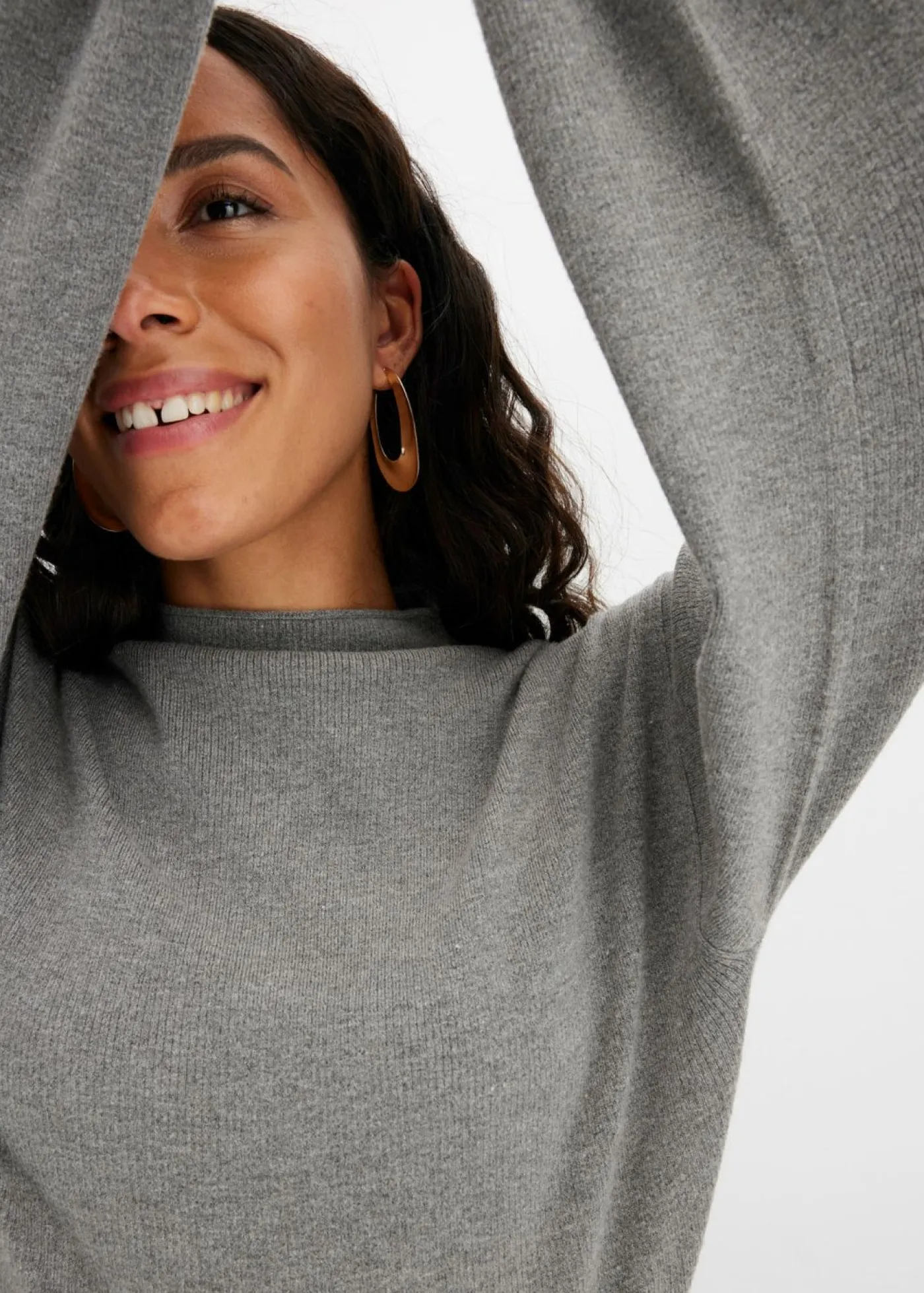 Mujer bonprix BODYFLIRT Jersey holgado de mezcla de viscosa