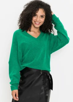 bonprix bonprix Jerséis|Ropa De Punto>Jersey holgado de punto Verde menta jaspeado