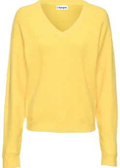 bonprix bonprix Jerséis|Ropa De Punto>Jersey holgado de punto Amarillo maíz