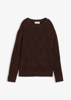 Mujer bonprix bonprix Jersey holgado de punto trenzado