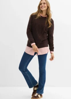 Mujer bonprix bonprix Jersey holgado de punto trenzado