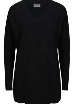 bonprix bonprix Jerséis|Ropa De Punto>Jersey largo Negro