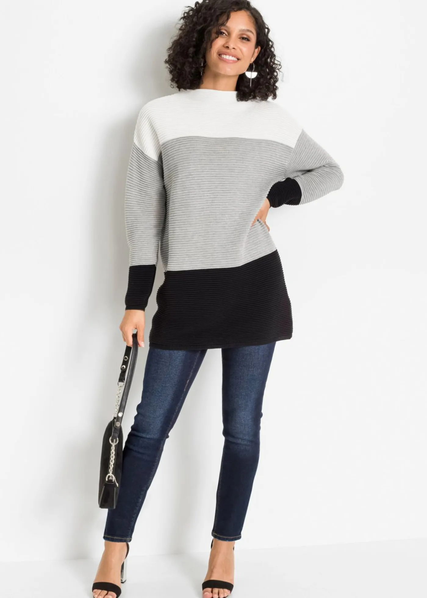 Mujer bonprix bonprix Jersey largo a rayas