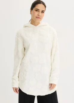 Mujer bonprix bonprix Jersey largo con corte holgado y estampado de corazones