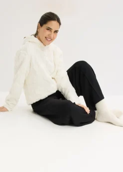 Mujer bonprix bonprix Jersey largo con corte holgado y estampado de corazones